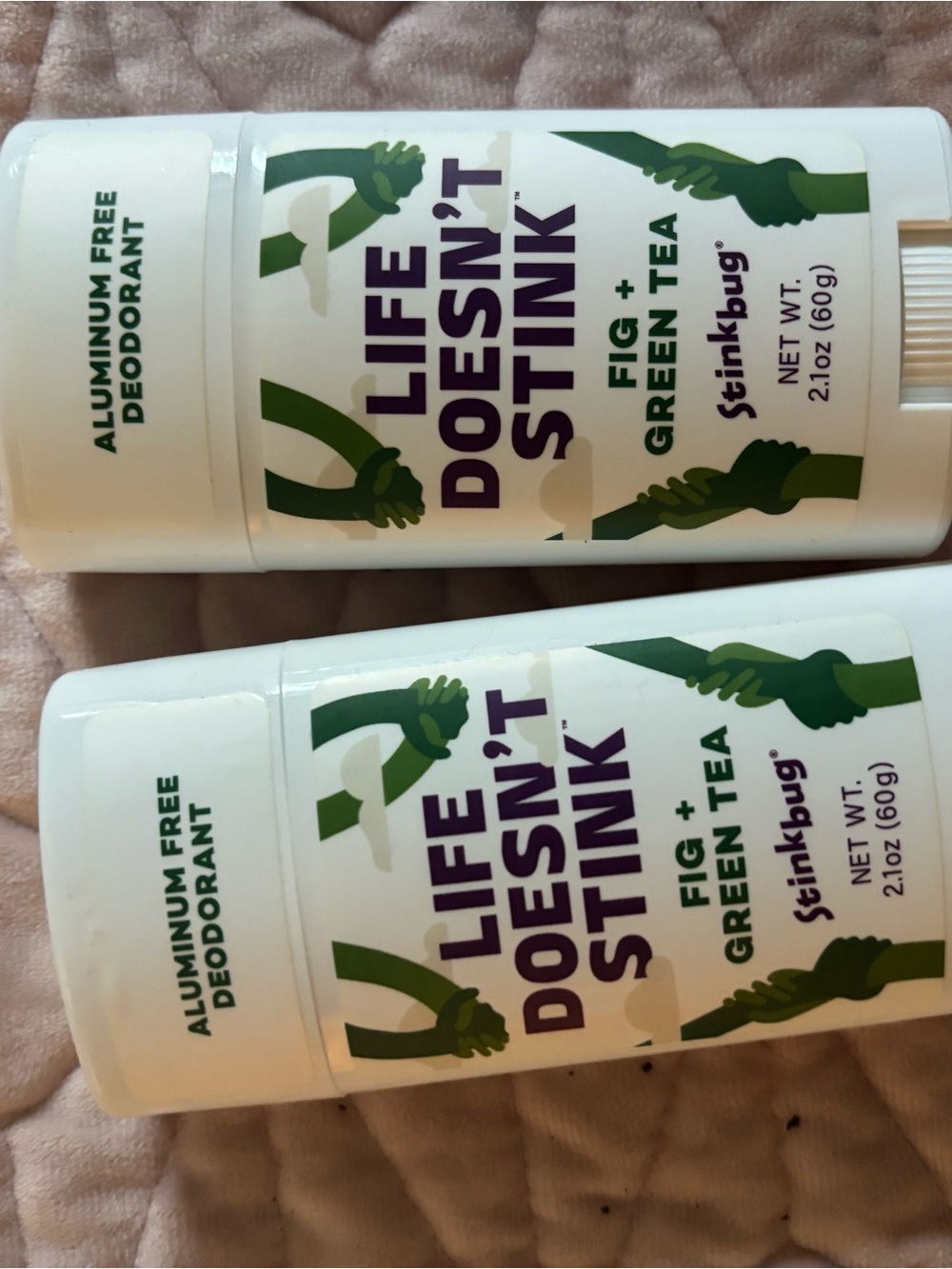 Bundle 3/$15 Life Doesn't Stink Fig + Green Tea Aluminum-Free Deodorant — White